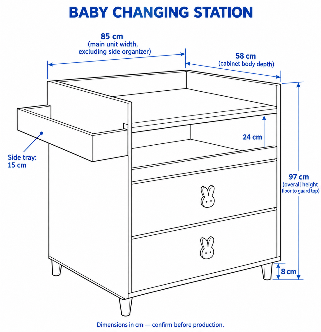 Baby changing station | طاولة تبديل الأطفال